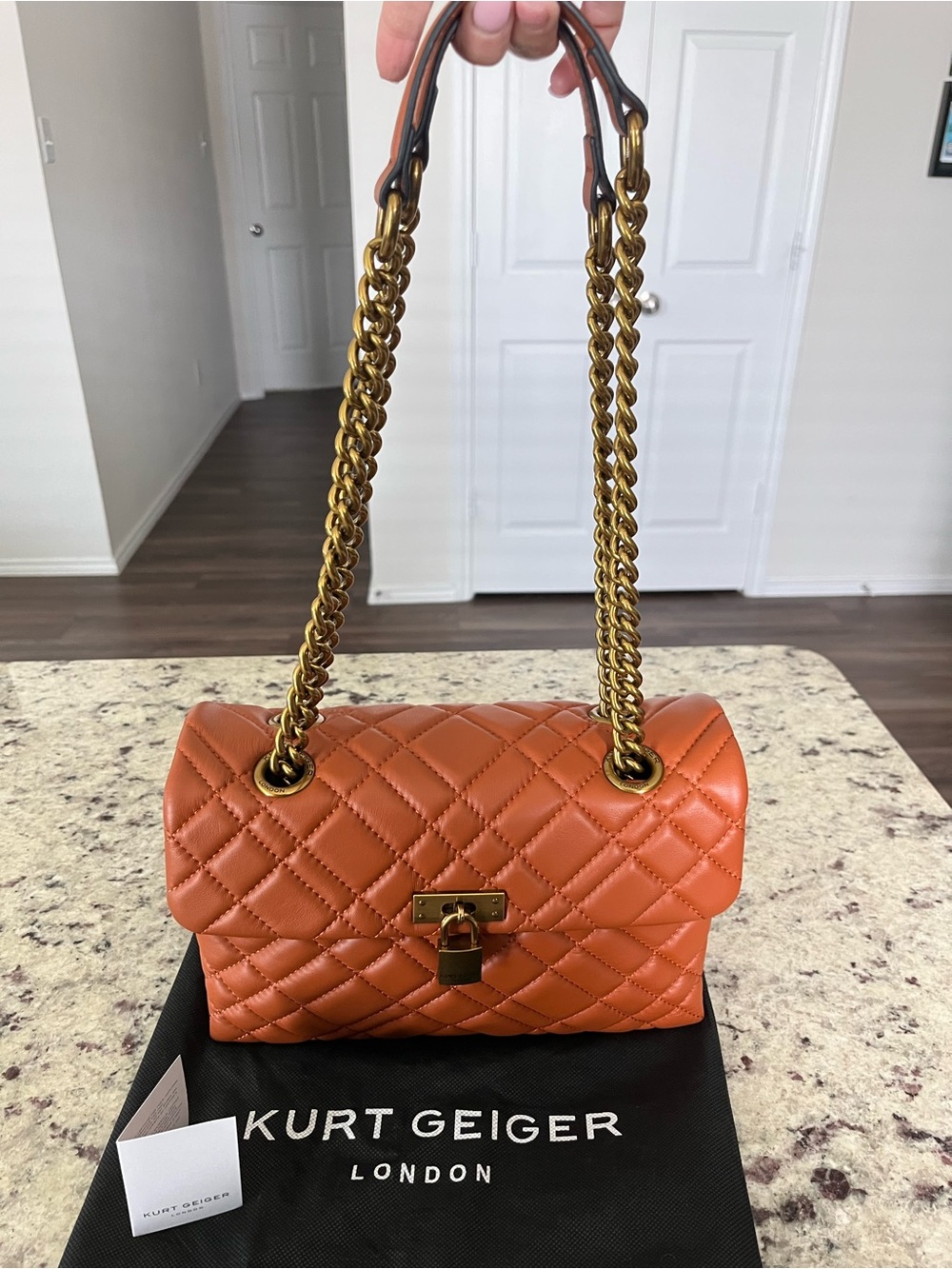Kurt Geiger London Brixton Quilted Lock Bag